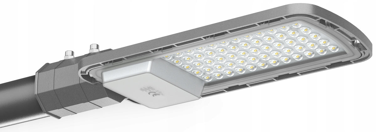 Šedé pouliční LED svítidlo 100 W, 10000 lm, IP65