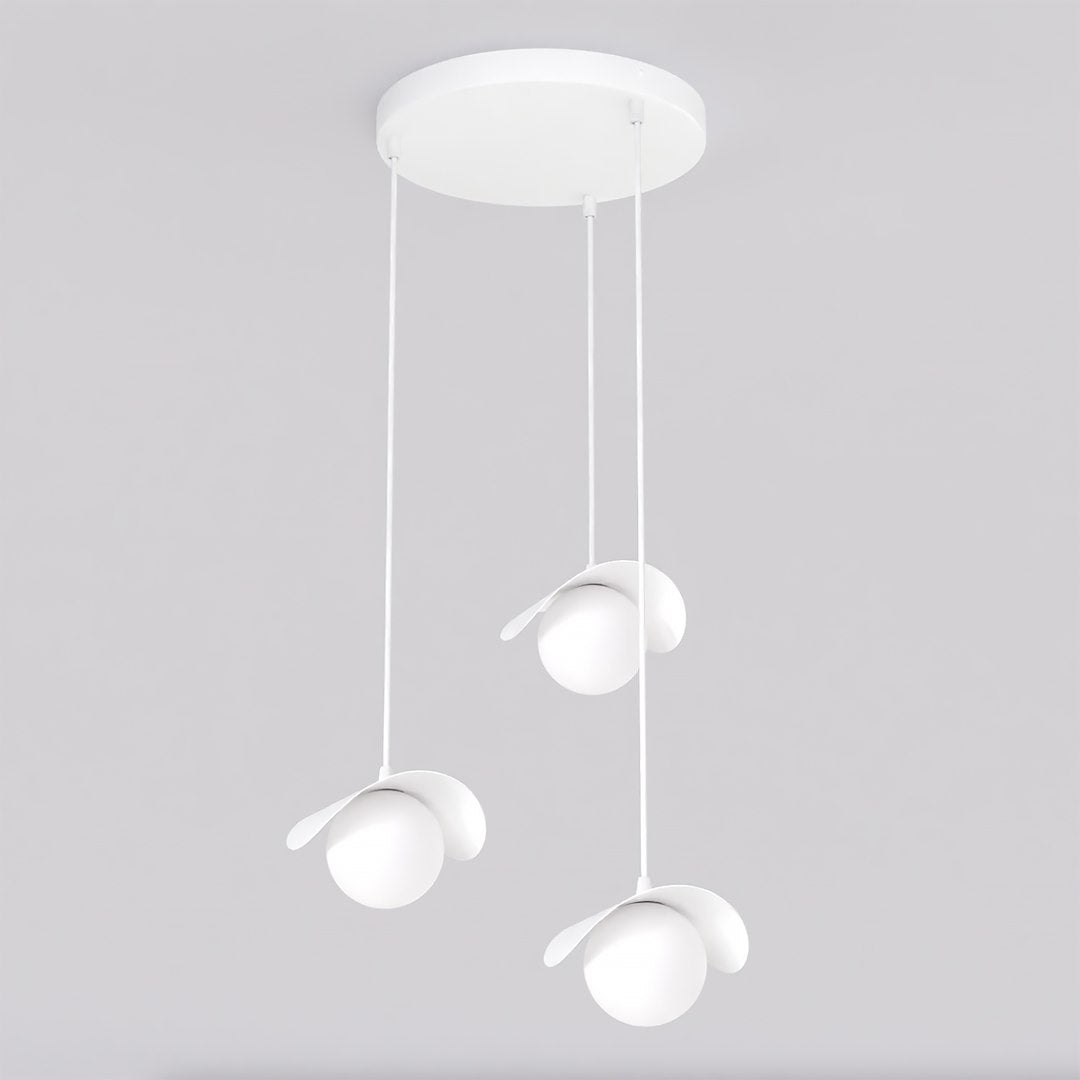 Závěsné svítidlo RITUAL 3 PREM – bílé, bílé sklo