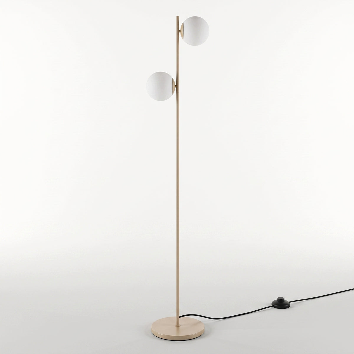Béžová stojací lampa G9