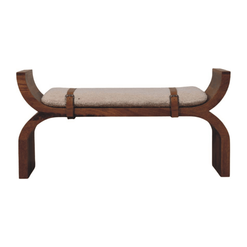 Lavice Stirrup se zaoblenými liniemi, 120 × 35 × 60 cm