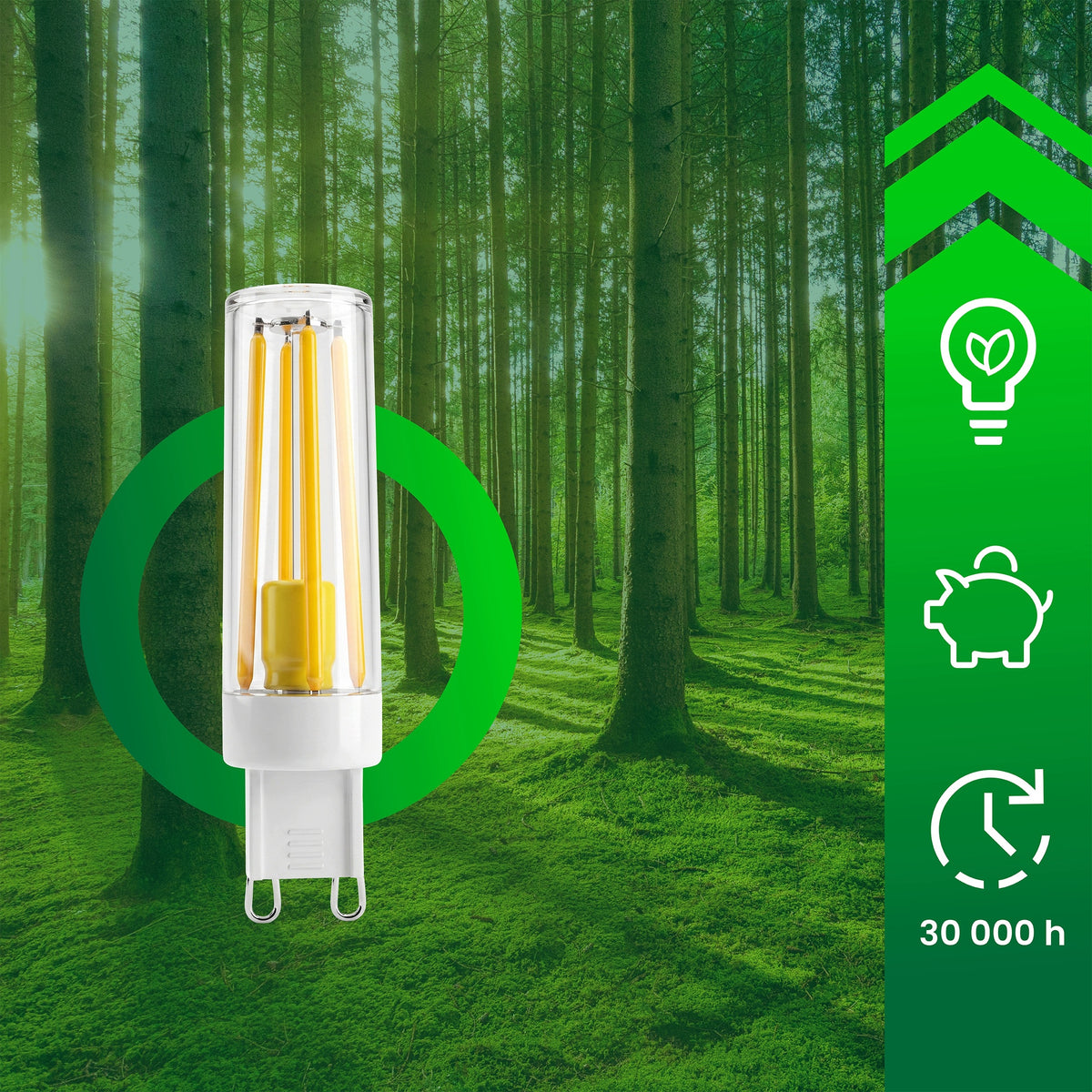Bílá LED žárovka G9 6 W, 900 lm, 4000 K – neutrální bílá