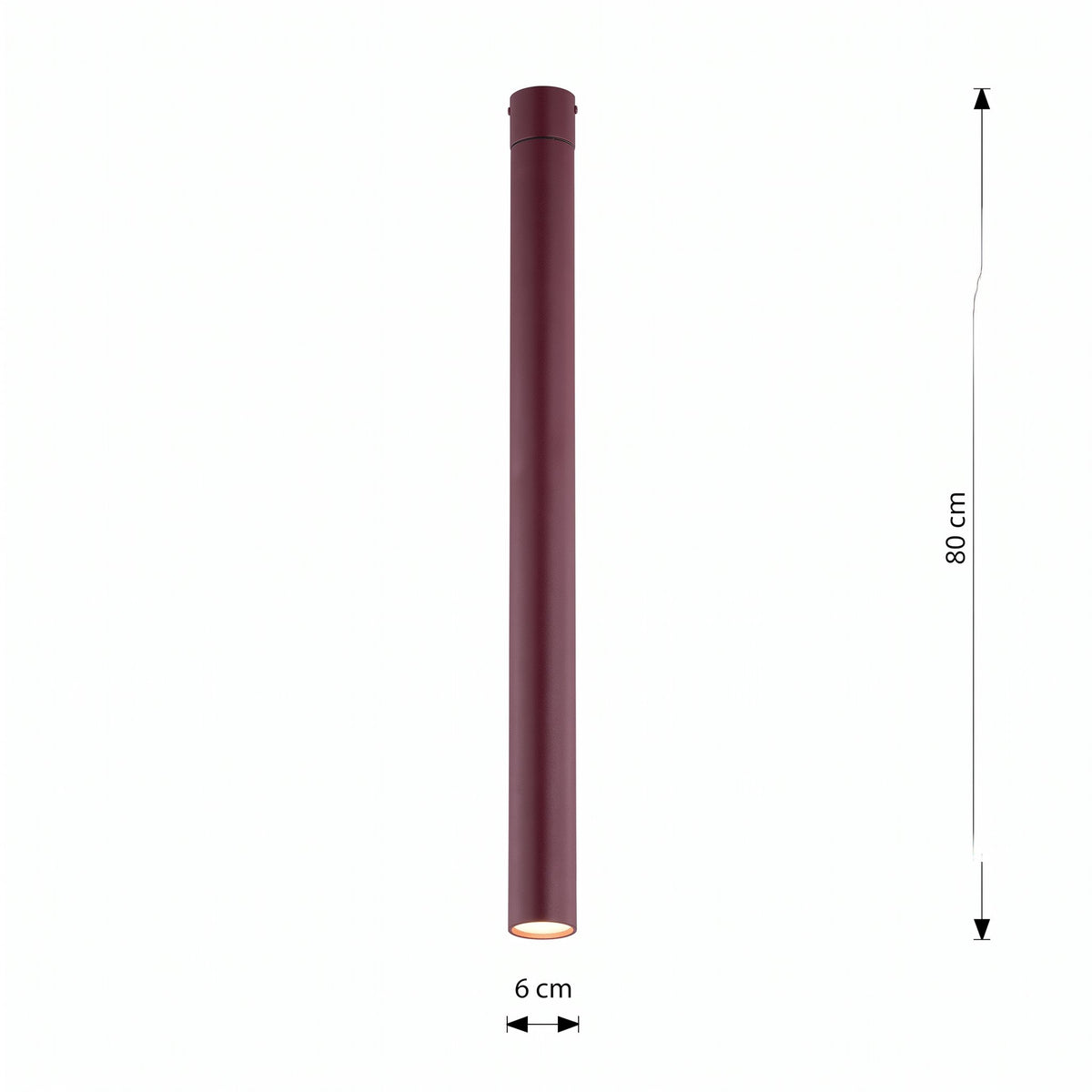 Stropní svítidlo TECNO 1XXL – vínové