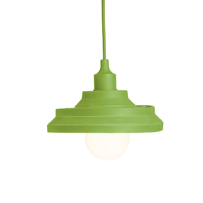 AMICI závěsná silikonová lampa zelená 230V LED E27 15W