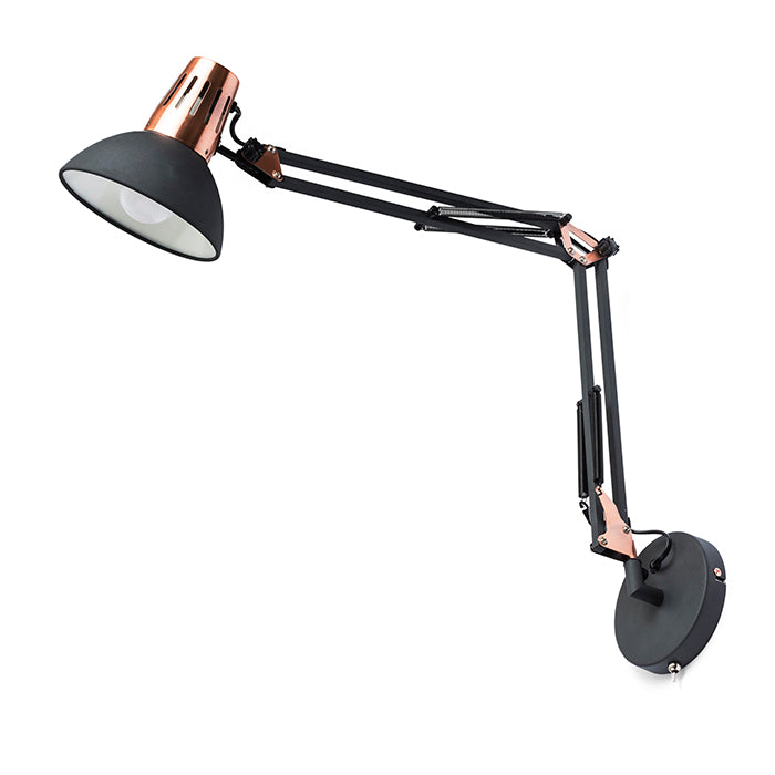 ANTE nástěnná černá měď 230V LED E27 15W