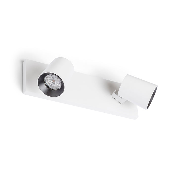 KENNY II přisazená bílá/černá 230V LED GU10 2x8W