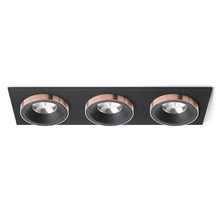 SHARM SQ III zápustná černá/černá měď 230V LED 3x10W 24° 3000K