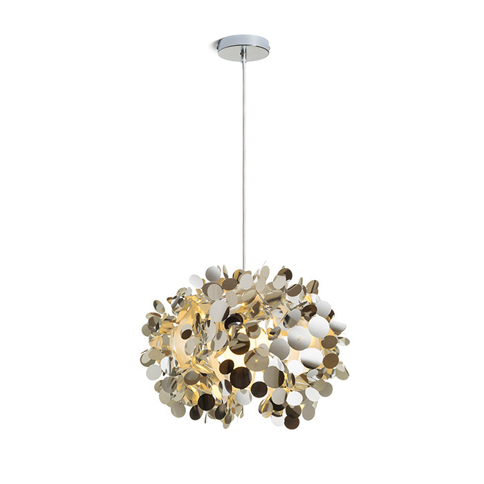 CONFETTI závěsná chromovaná fólie 230V LED E27 15W