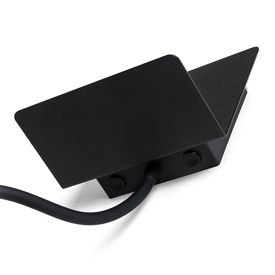 ROSTAM nástěnná s USB černá 230V LED 2x3W 3000K