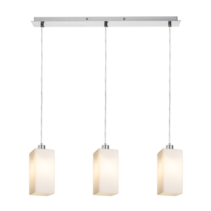 LIZ III 60 závěsná opálové sklo/chrom 230V LED E27 3x15W