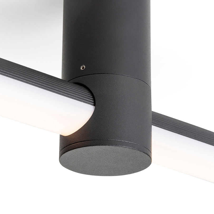 CLARIS 120 přisazená černá mléčný akryl 230V LED 2x12W 3000K