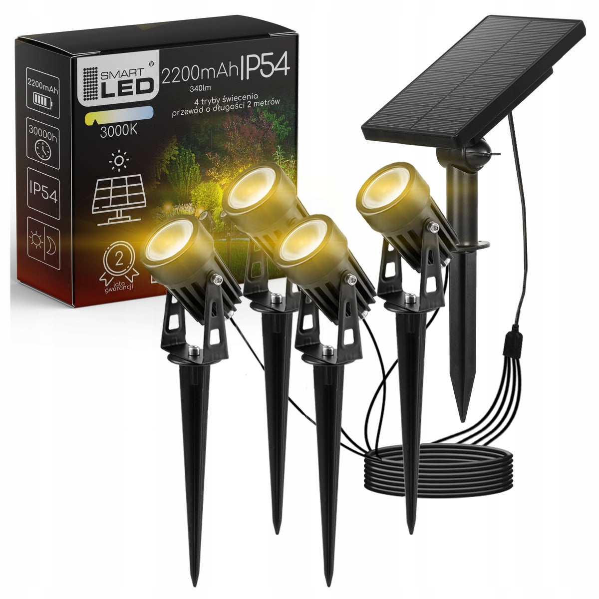 LED solární zápichové svítidlo