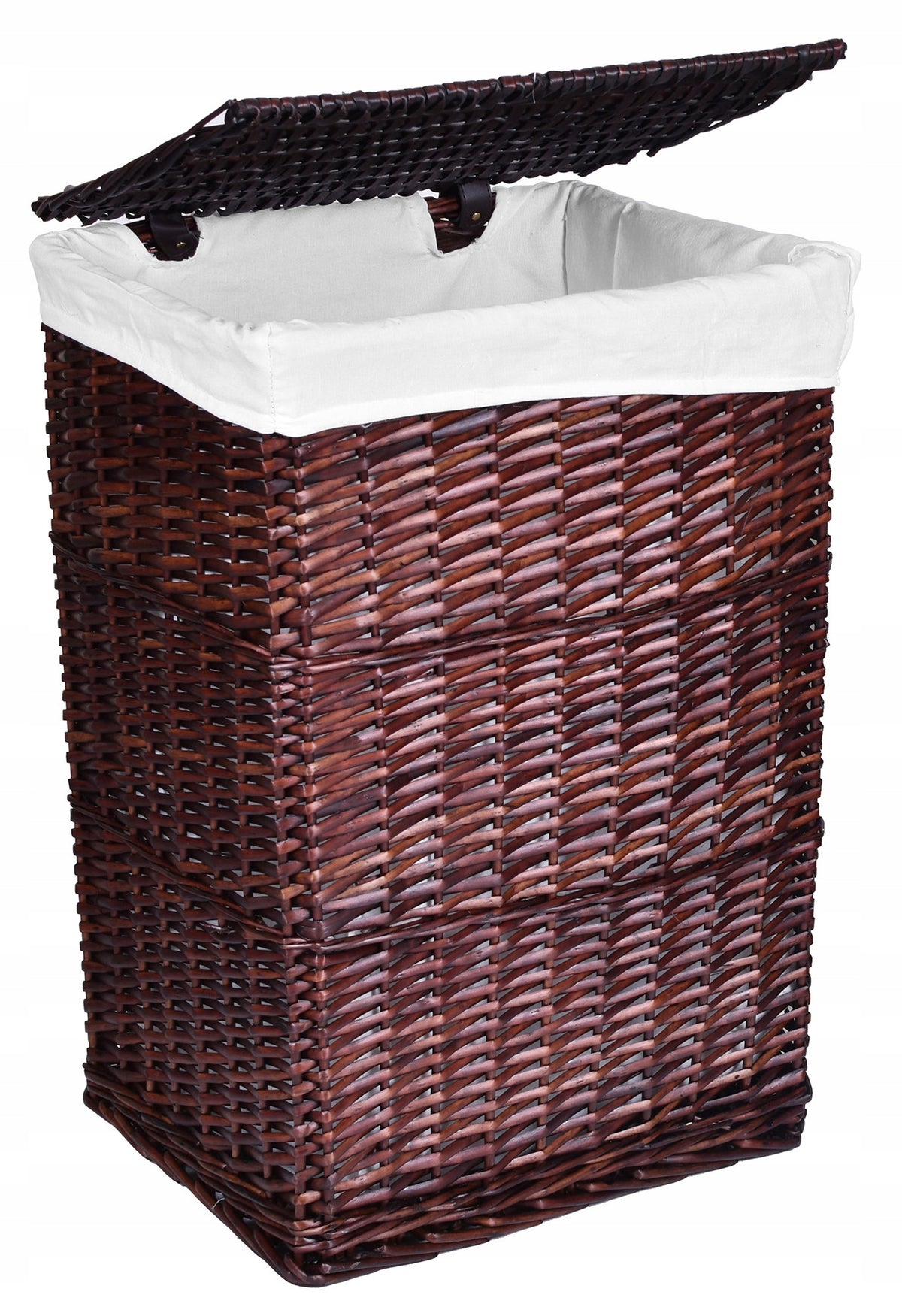 Proutěný koš 72 l, 40 × 30 × 60 cm – hnědý
