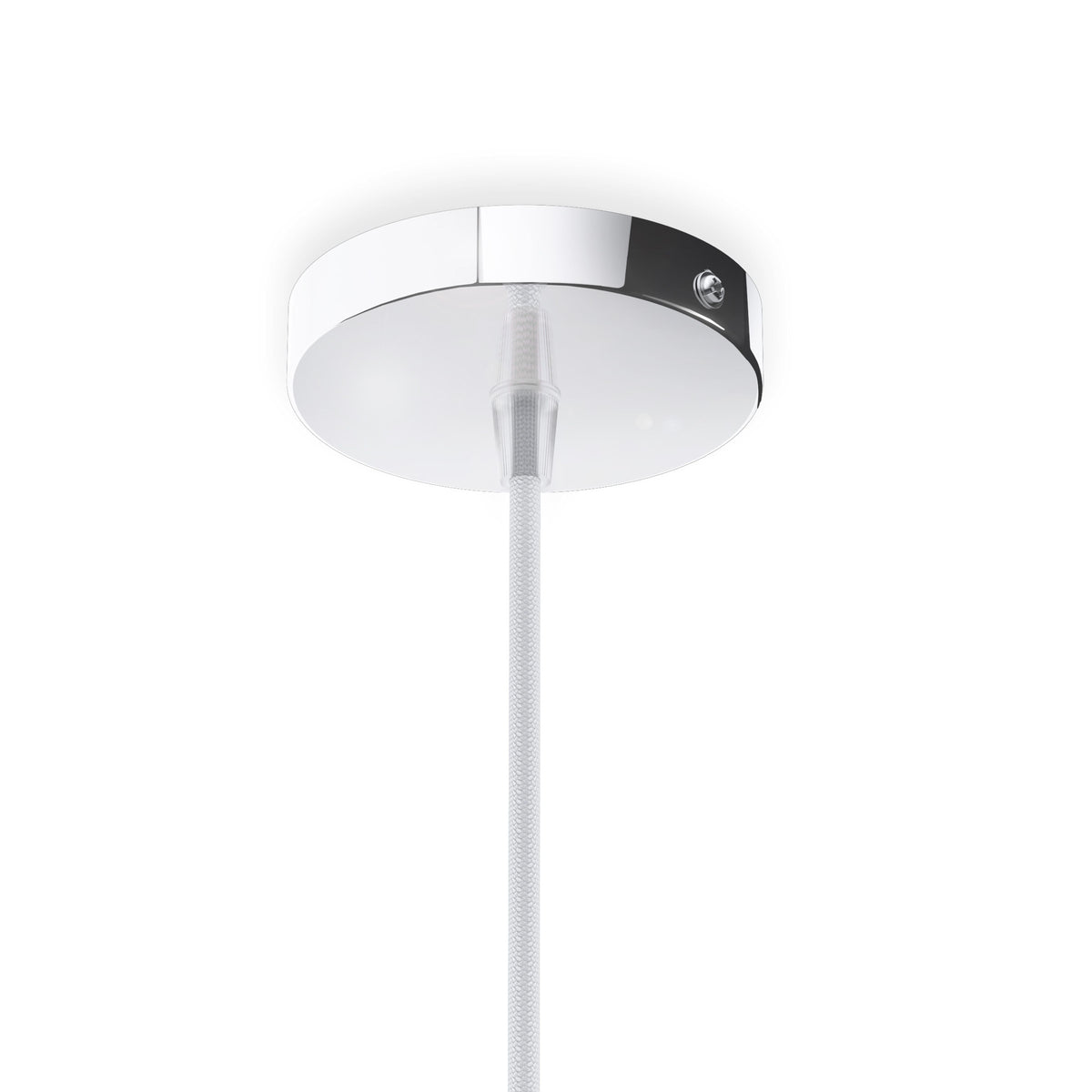 Závěsná sada ELISA, základna chromová, kabel bílý, objímka chrom, patice E27, 15 W