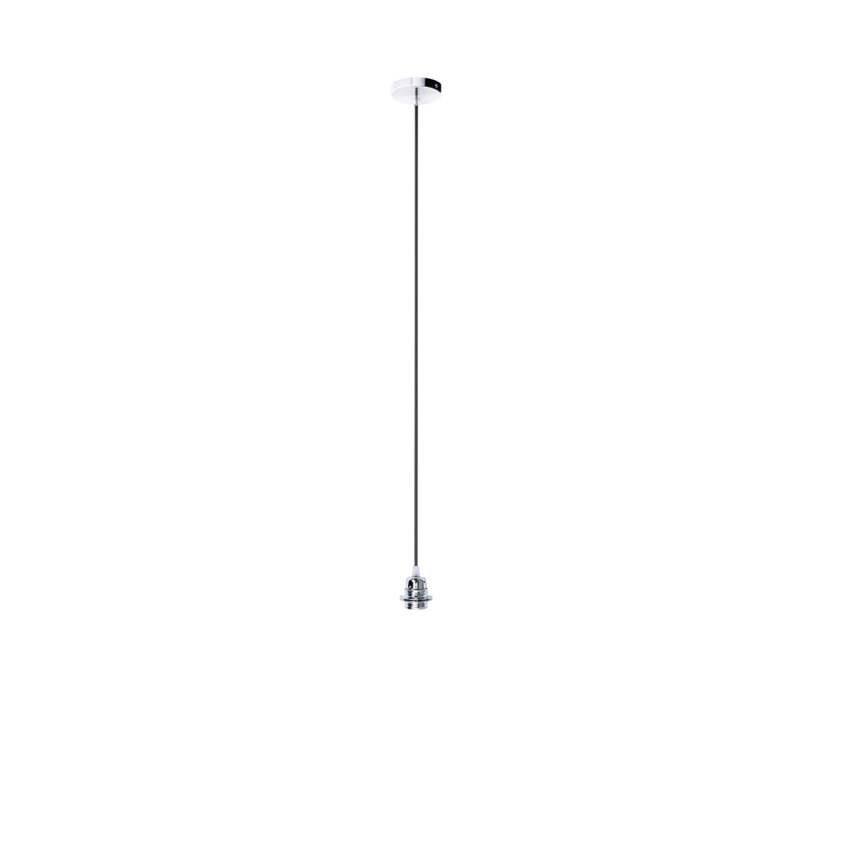 Závěsná sada ELISA, základna chromová, kabel černý, objímka chrom, patice E27, 15 W