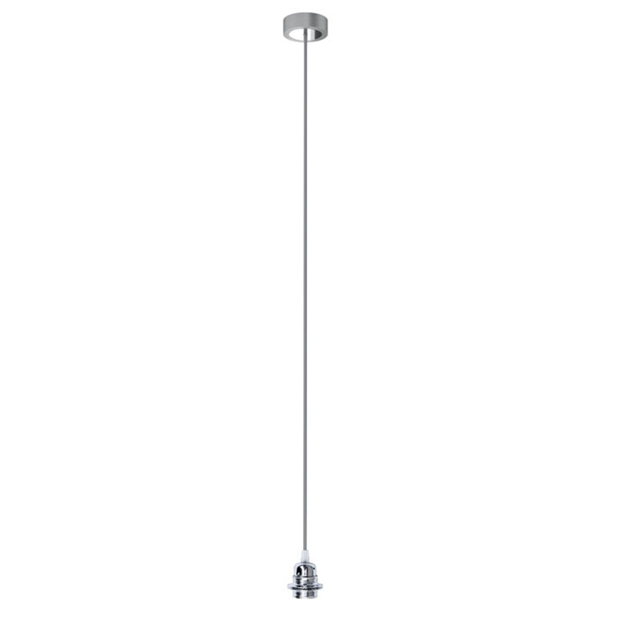 Závěsná sada HEX, kabel šedý, objímka chrom, 2, patice E27, 15 W