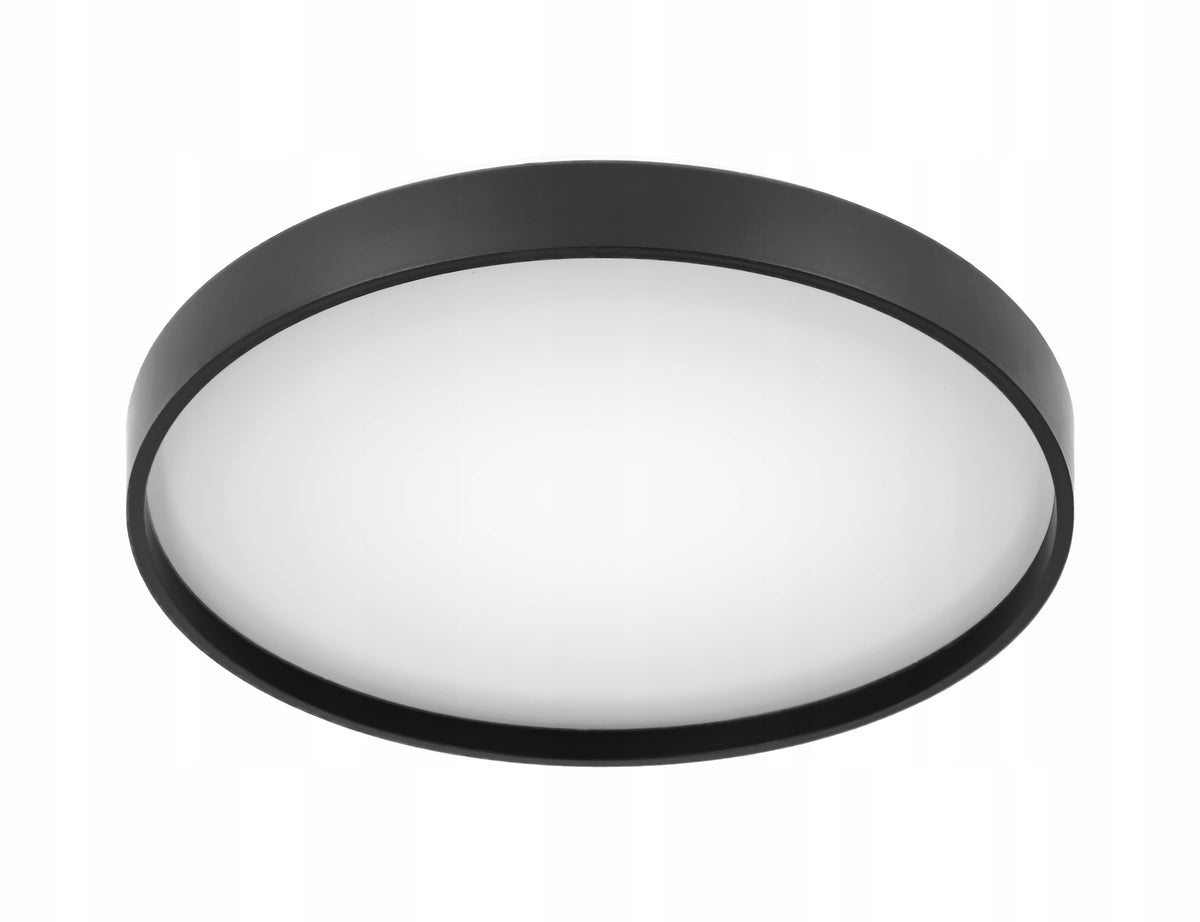 Černé kulaté stropní LED svítidlo 24 W, 33 cm
