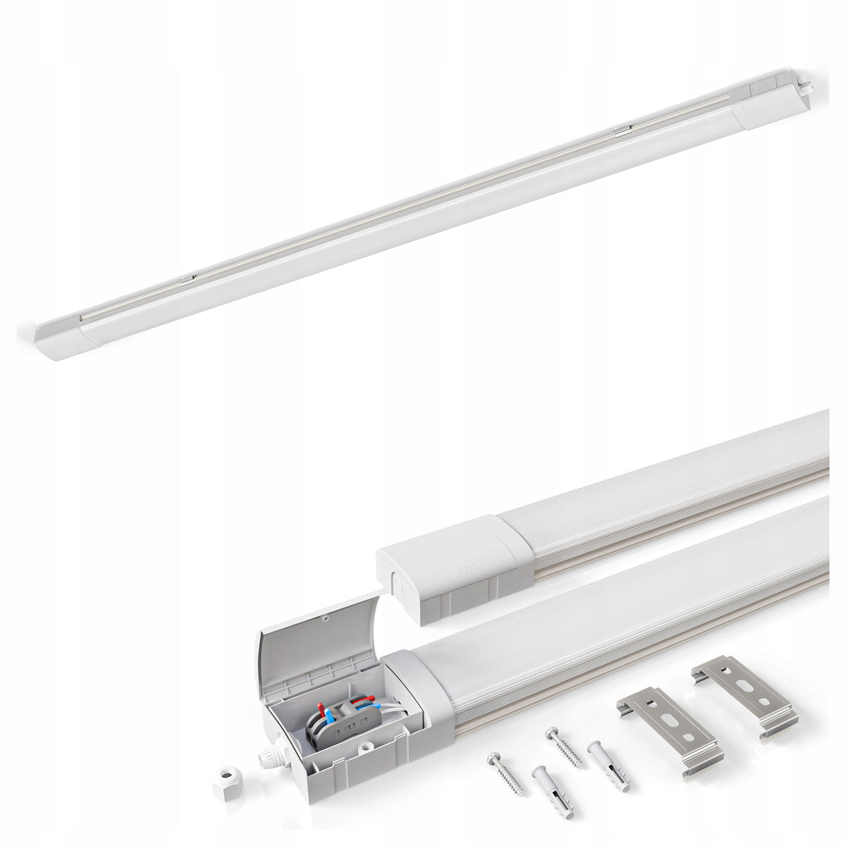 Prachotěsné LED svítidlo 40 W, 6400 lm, 120 cm, IP65