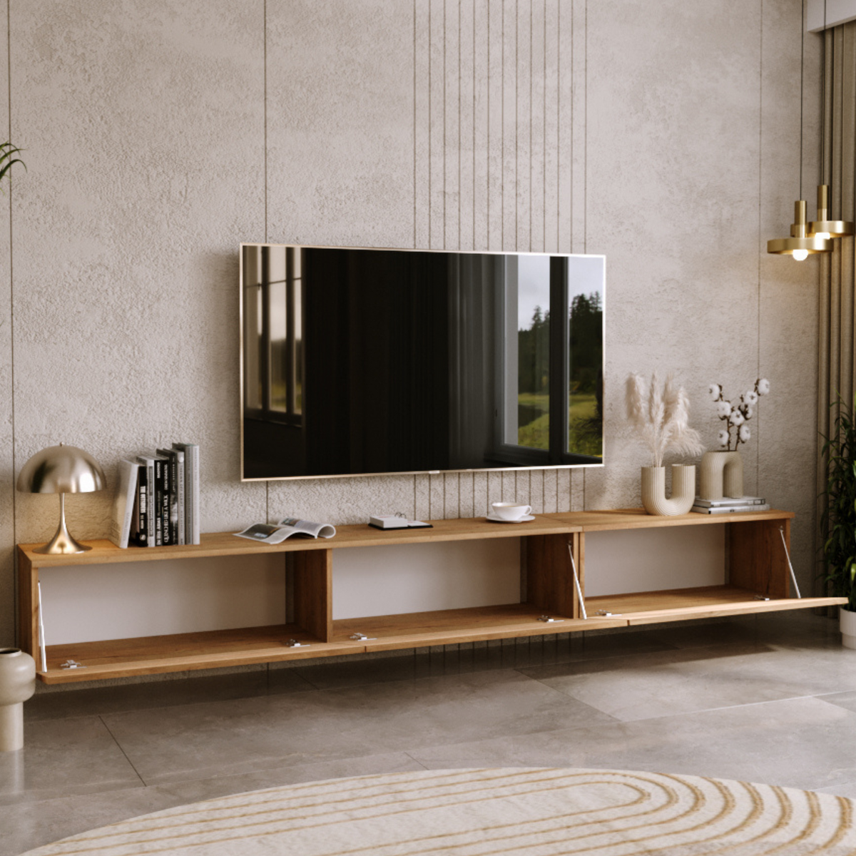 TV stolek NICOLE 80 cm – dub Craft zlatý
