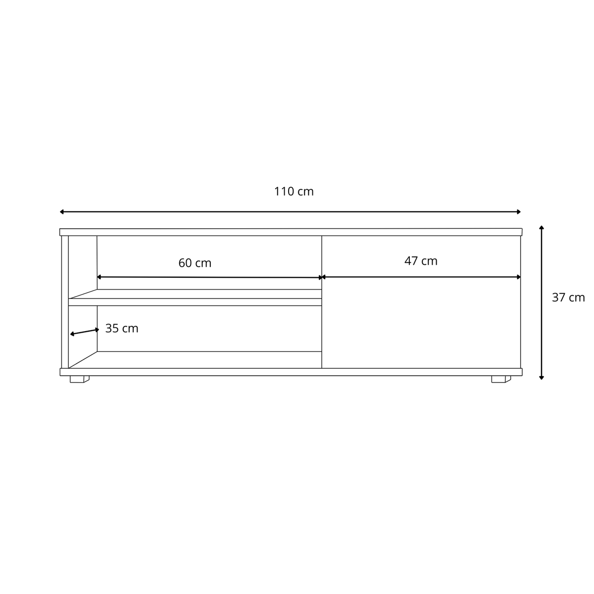 TV stolek VIVA 110 cm – dub artisan