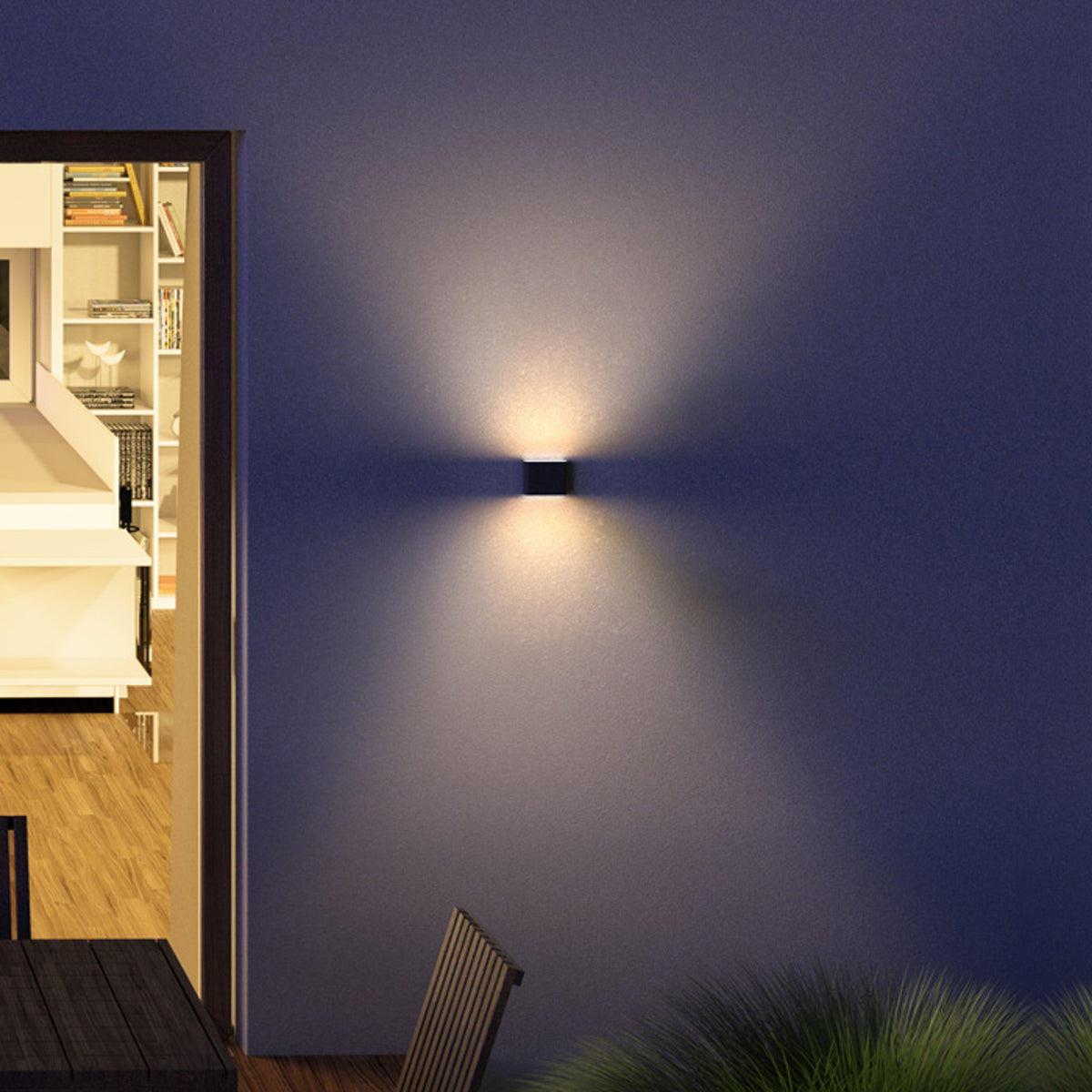 Venkovní nástěnné LED svítidlo CHOIX 114, antracitové, 2× 3 W, teplá bílá 3000 K, IP54 – fotografie 8
