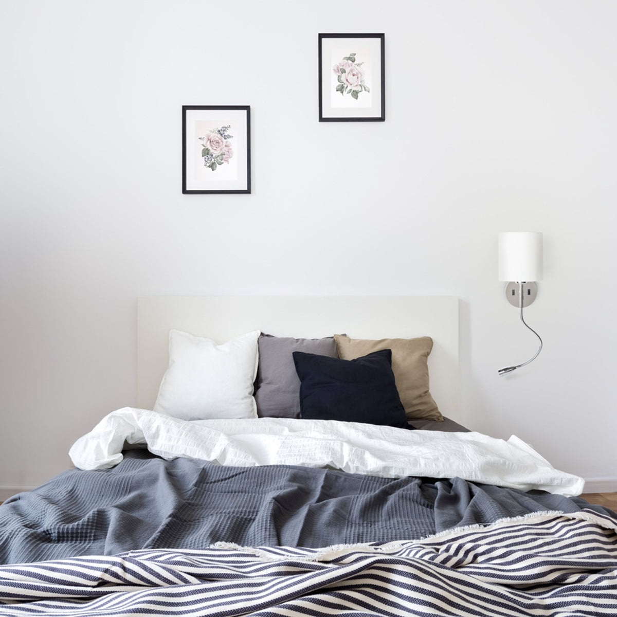 Nástěnné svítidlo VERSINA se stínidlem, bílá/chrom, patice E27, 15 + 3 W, teplá bílá 3000 K – fotografie 5