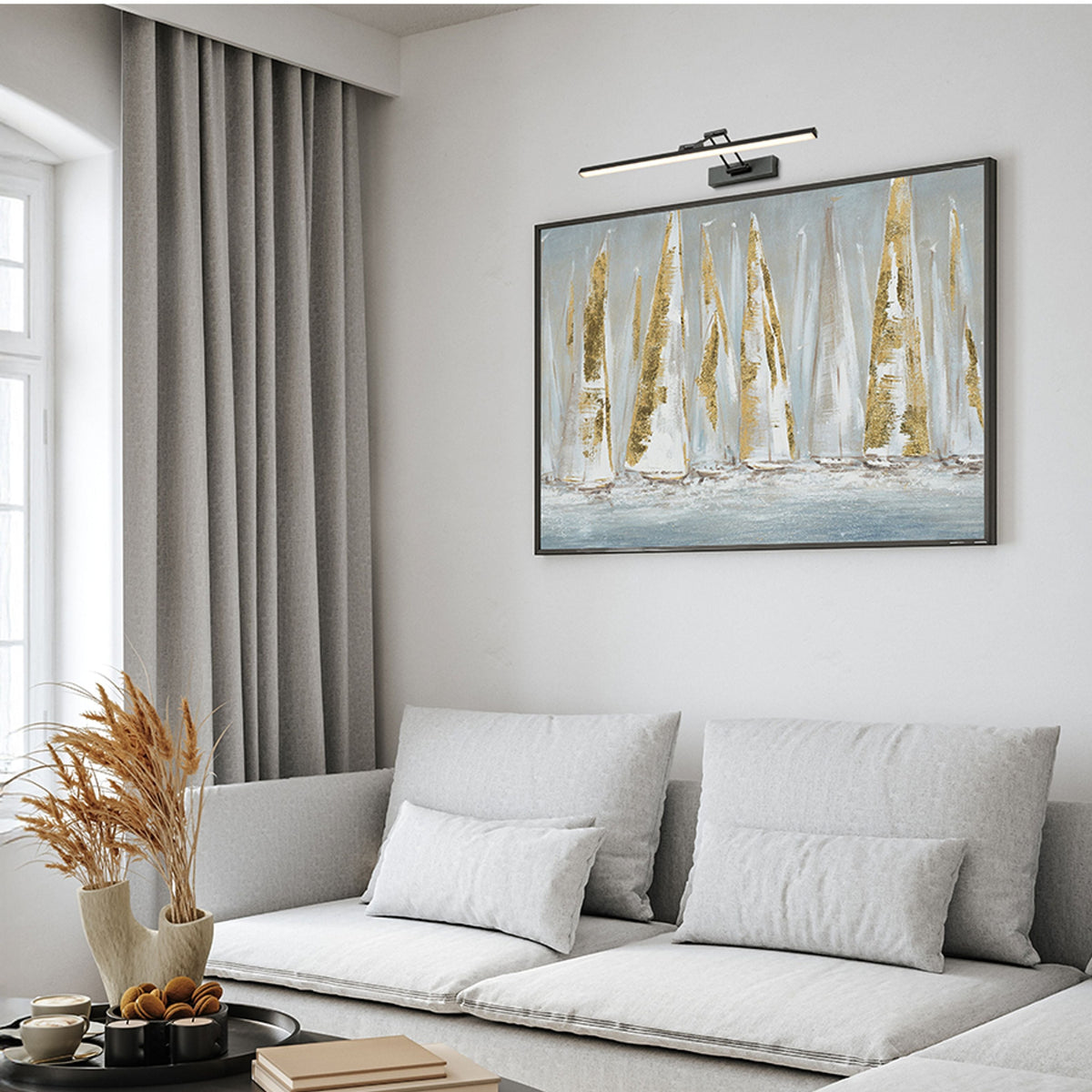 Nástěnné LED svítidlo FRIDA 60, matné černé, 12 W, teplá bílá 3000 K – fotografie 7