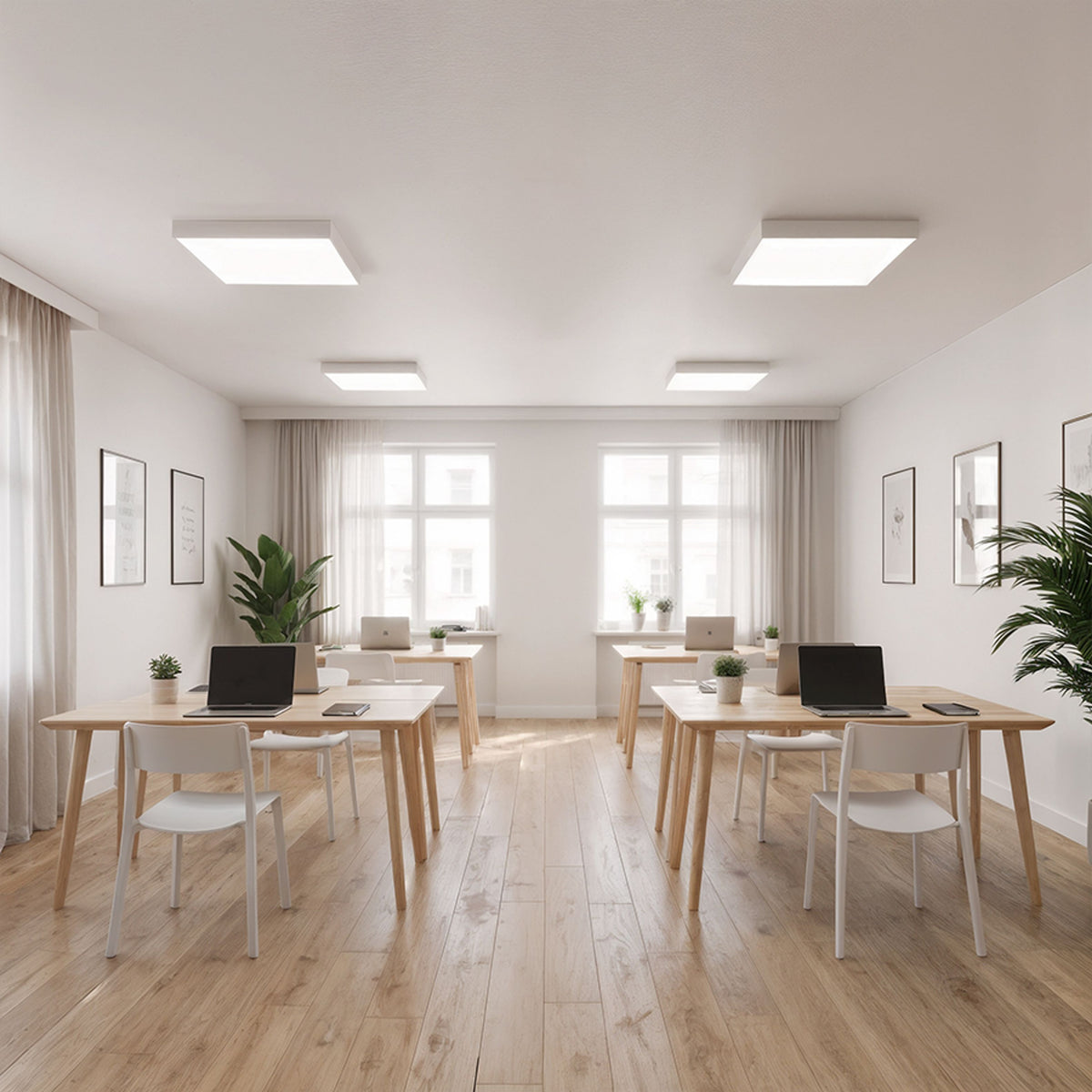 Stropní LED svítidlo LARISA SQ 60, bílé, 100 W, 3000/4000/6500 K, stmívatelné – fotografie 6