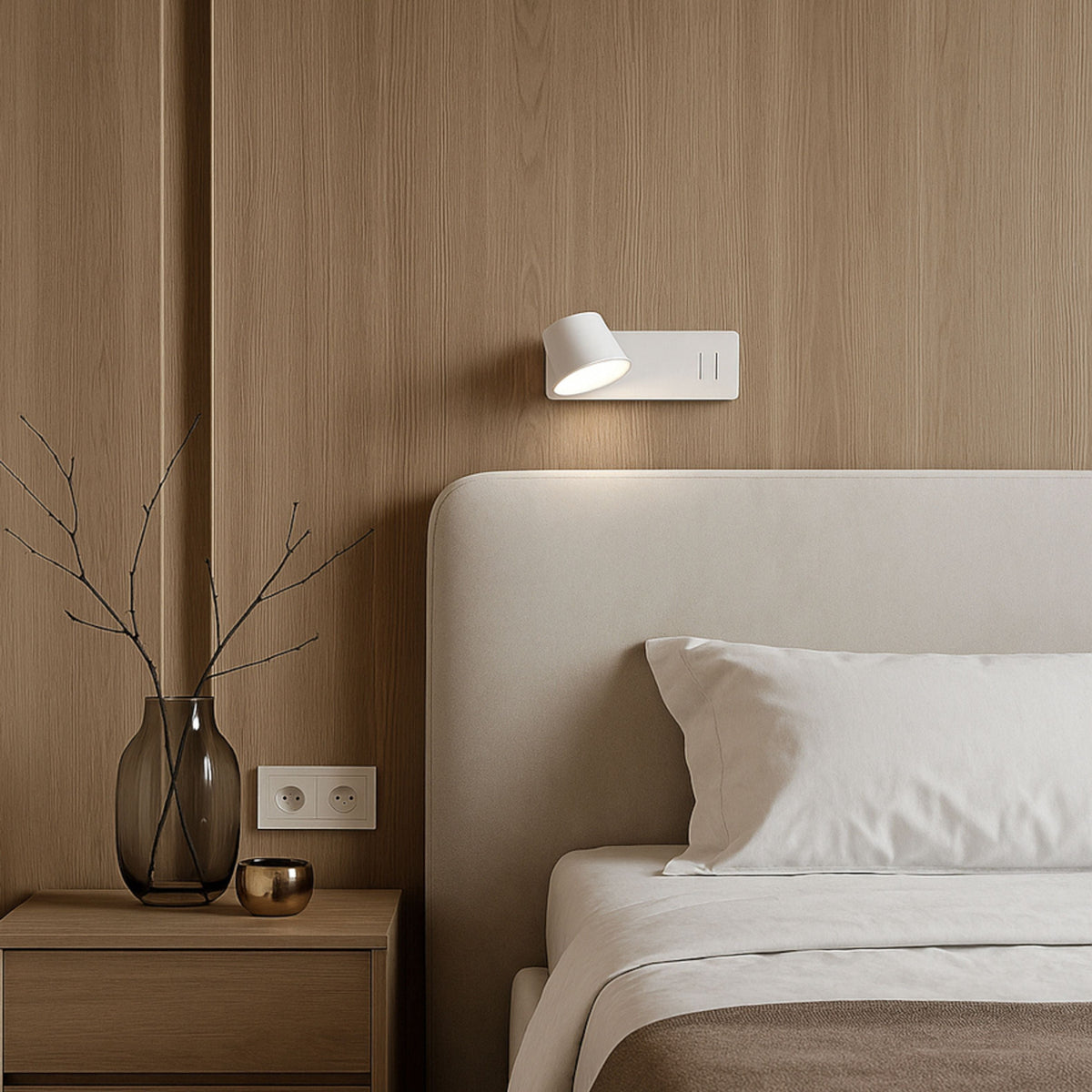 Nástěnné LED svítidlo AMADEUS s podsvícením, bílé, 4 + 6 W, teplá bílá 3000 K – fotografie 10