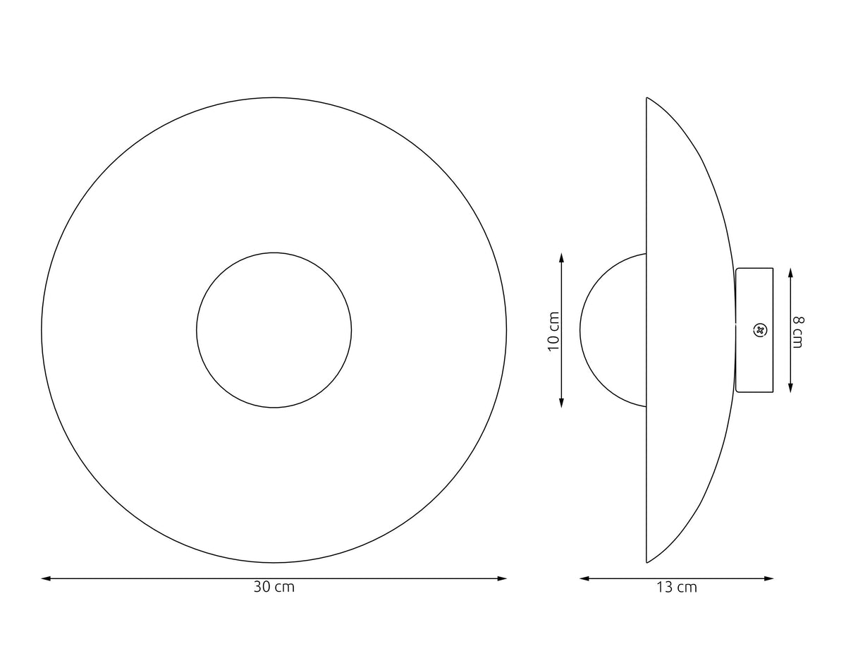 Nástěnné svítidlo INSPO K1 – černé, bílé sklo
