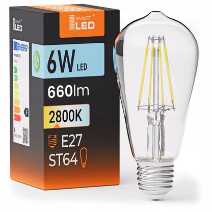 LED žárovka E27 230 V, 6 W, 660 lm, 2800 K – teplá bílá