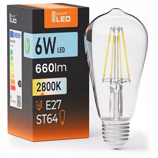 LED žárovka E27 230 V, 6 W, 660 lm, 2800 K – teplá bílá