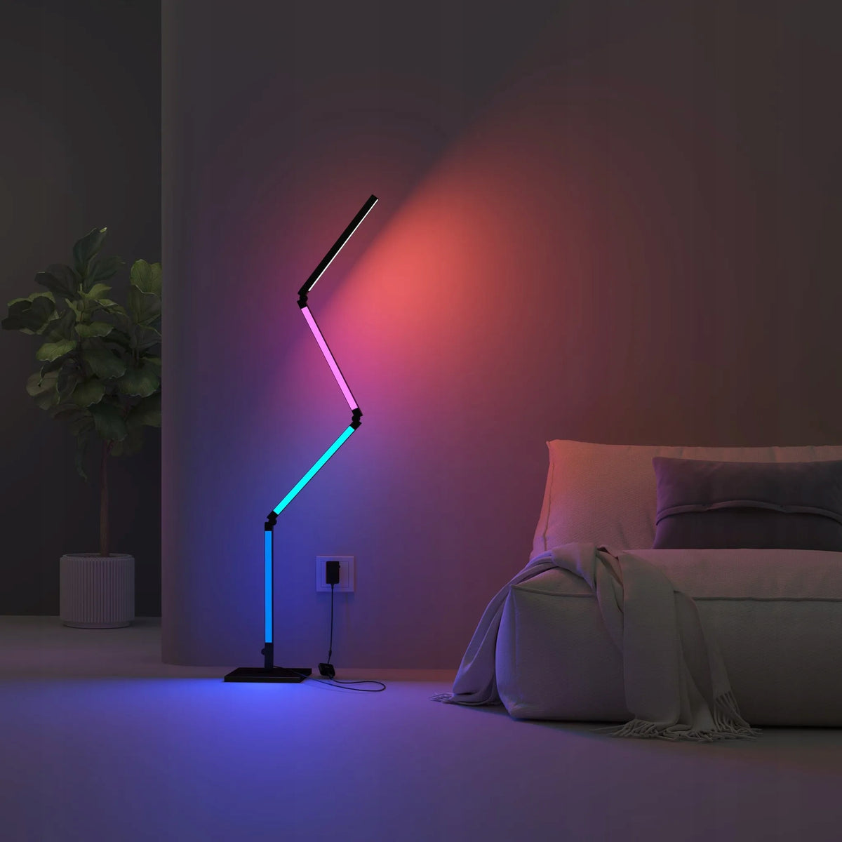 LED stojací lampa 10 W, nastavitelná