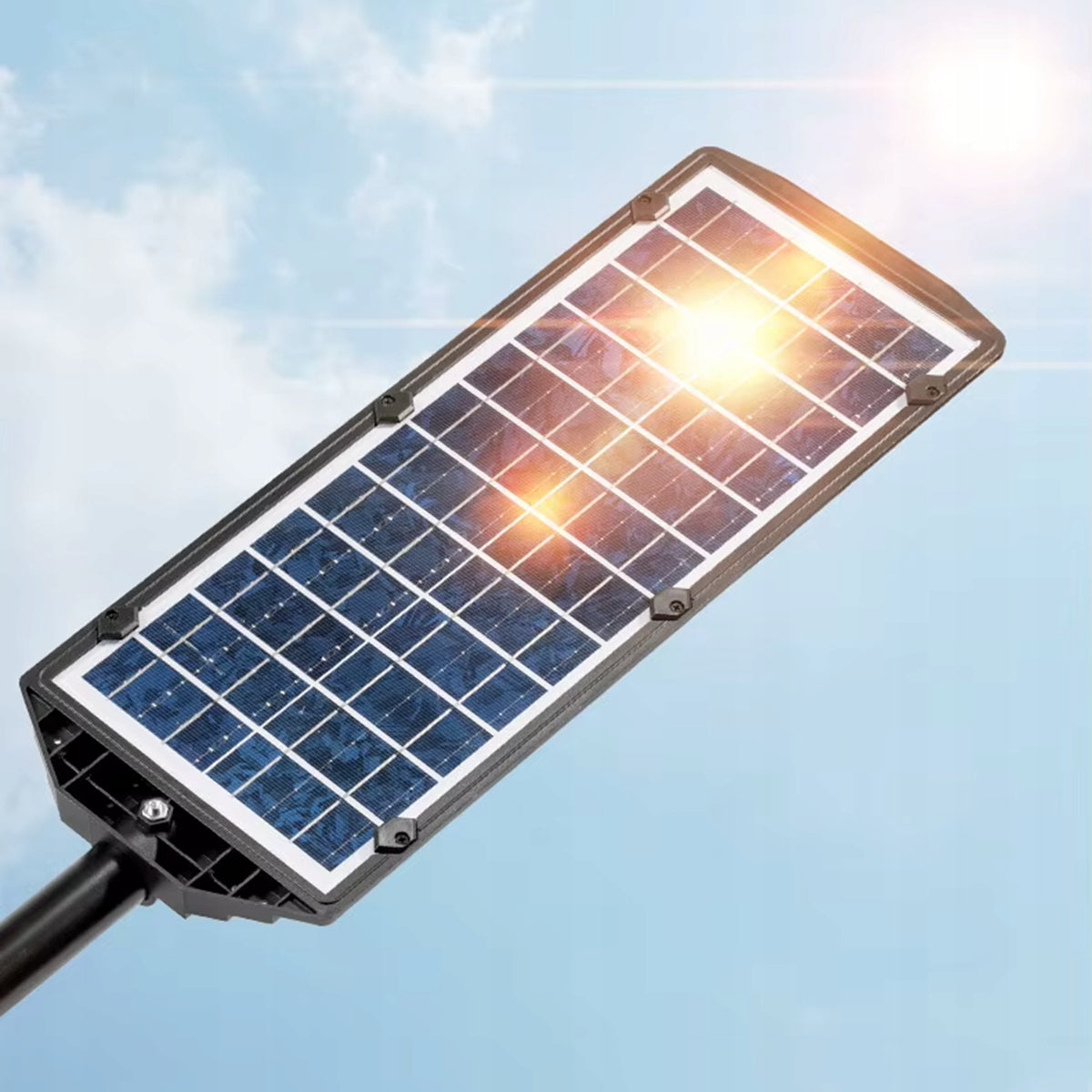 LED solární pouliční svítidlo 6500 K – studená bílá, IP65