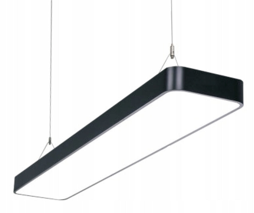 Černé kancelářské závěsné LED svítidlo 50 W, 120 cm