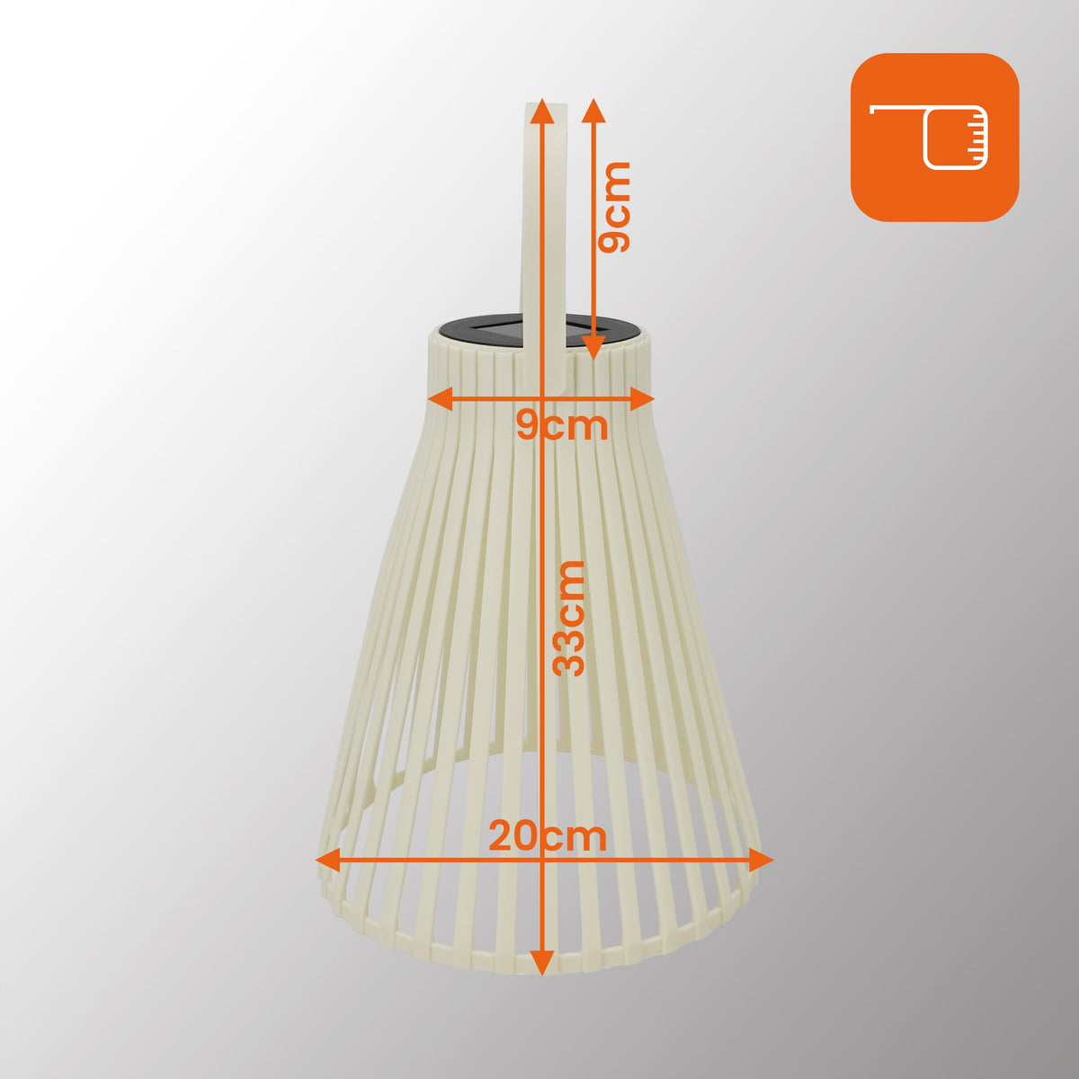 LED solární svítidlo, IP44