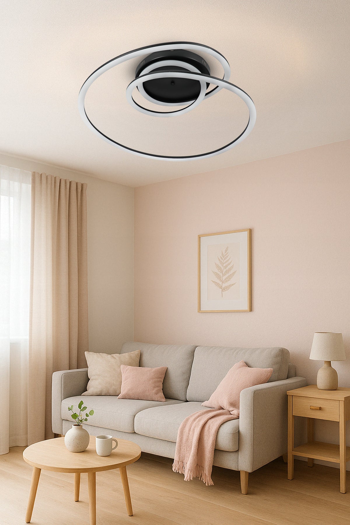 Bílé LED závěsné svítidlo 55 W – teplá bílá