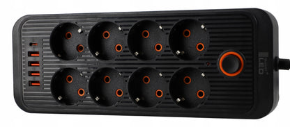 Prodlužovací kabel 230 V, 2 m, USB