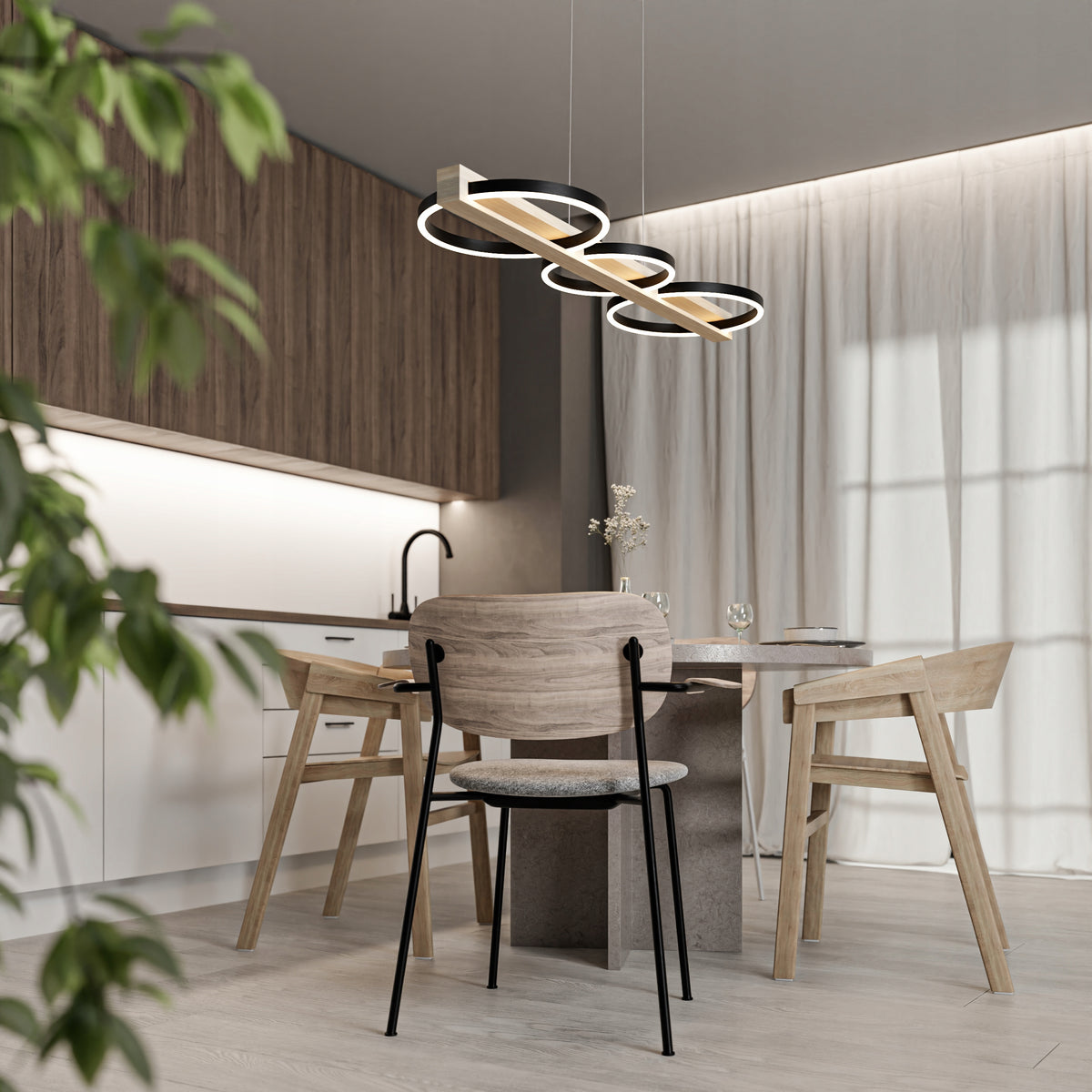 Bílé LED závěsné svítidlo – teplá bílá