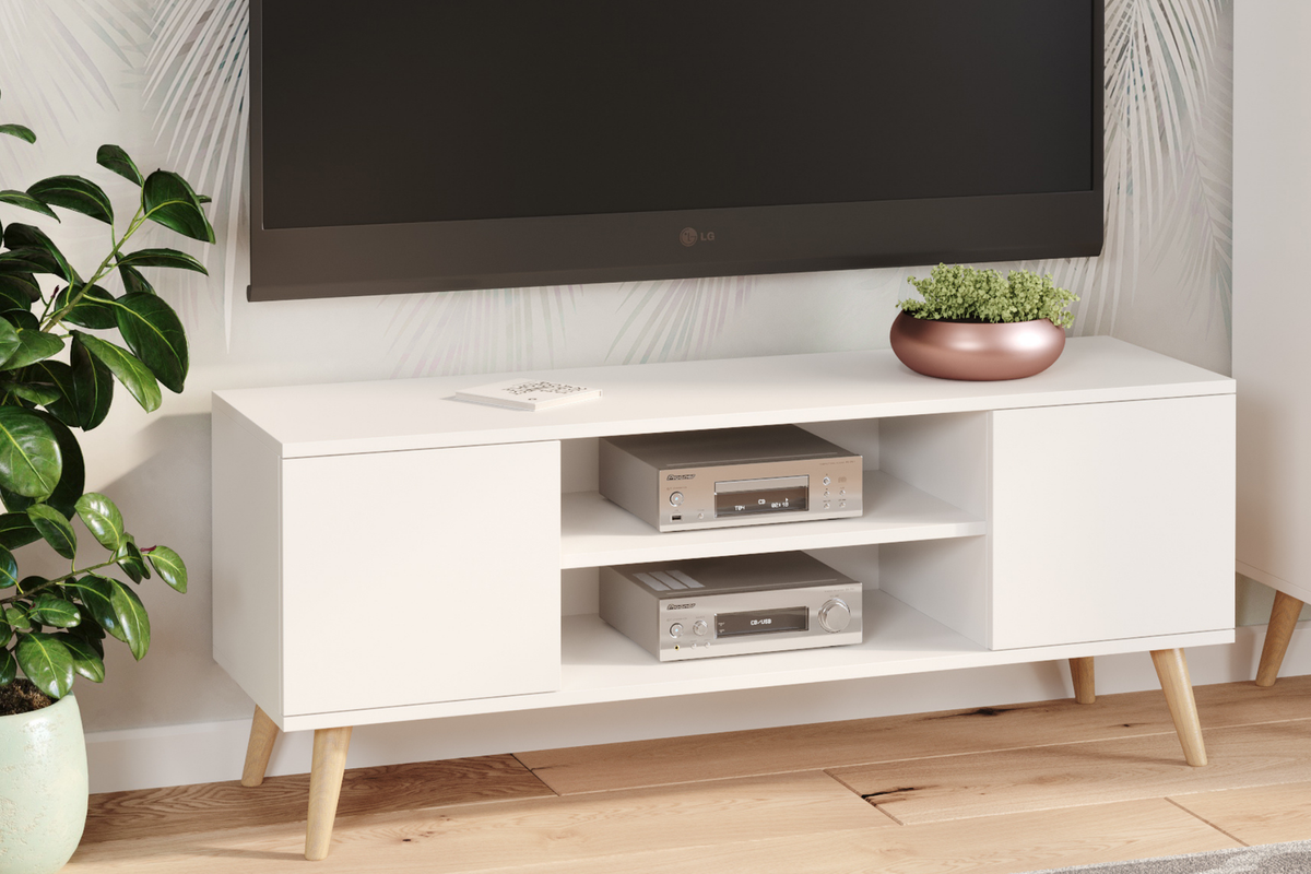 TV stolek FOCUS 135 cm – bílá