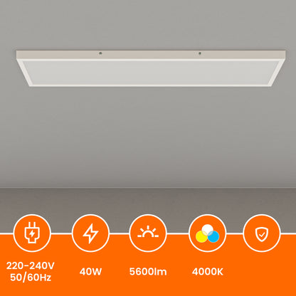 Stropní LED svítidlo 5600 lm, 30 × 120 cm