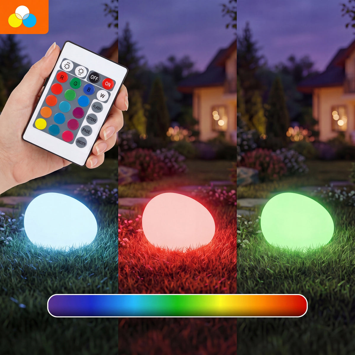 Bílé LED solární zápichové svítidlo 32 cm