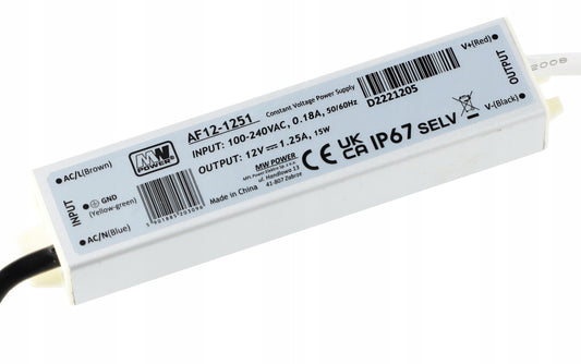 LED napájecí zdroj 24 V, 15 W, IP67