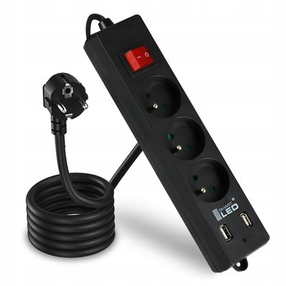 Prodlužovací kabel 230 V, 3 m, USB