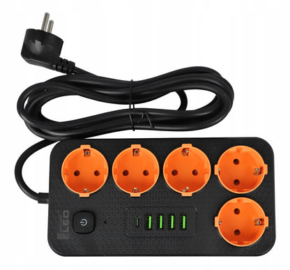 Prodlužovací kabel 230 V, 3 m, USB