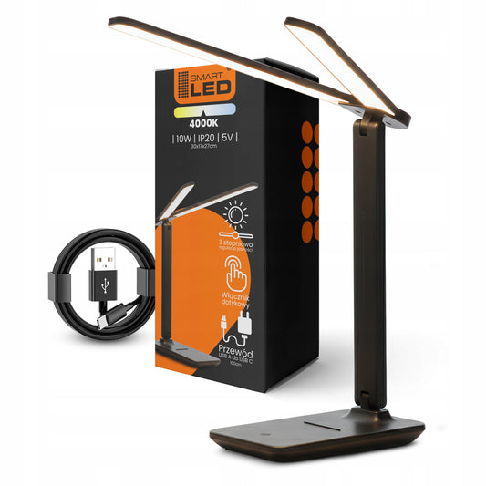 LED stolní lampa, s dotykovým ovládáním, nastavitelná, dvojitá