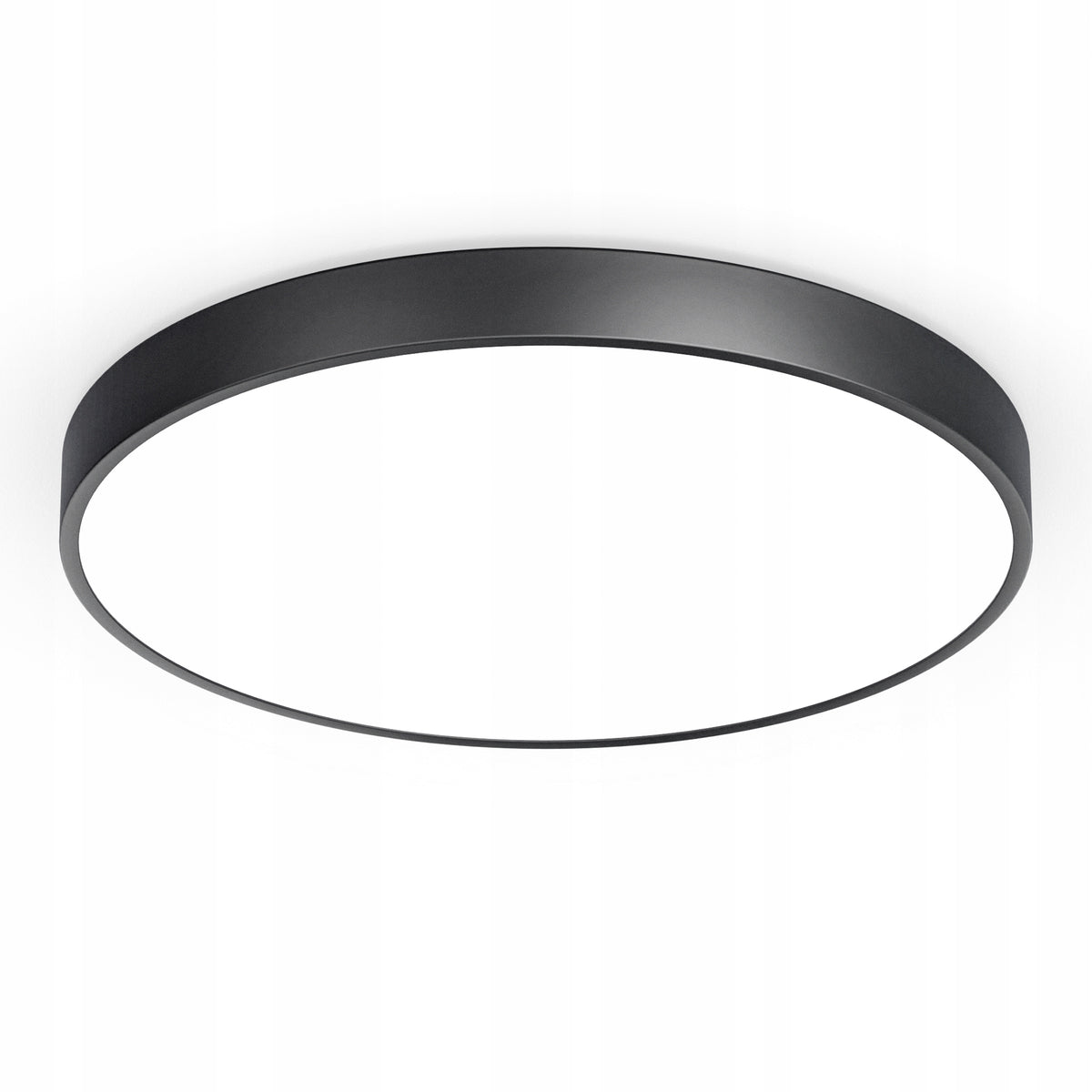 Černé kulaté stropní LED svítidlo 50 W, 50 cm