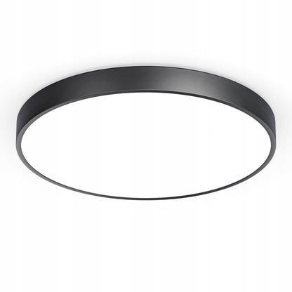 Černé kulaté stropní LED svítidlo 50 W, 50 cm