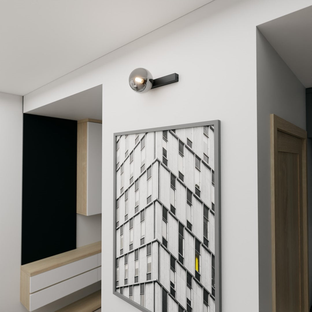 Stropní svítidlo FIT 1 – černé, grafitové sklo