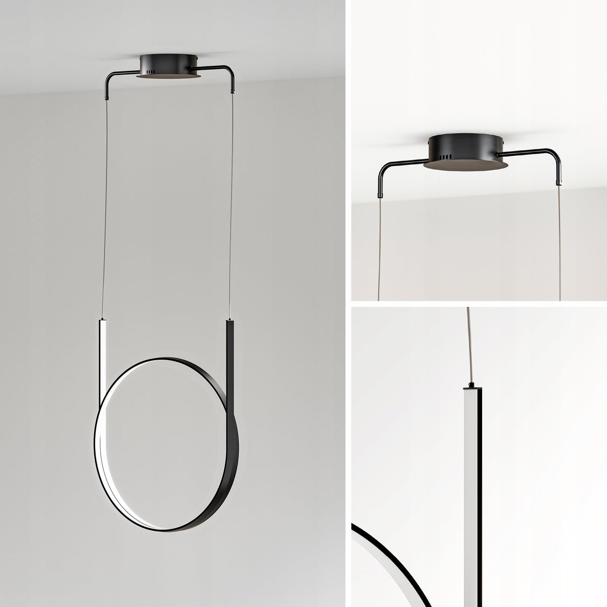 Bílé LED závěsné svítidlo 66 W – teplá bílá