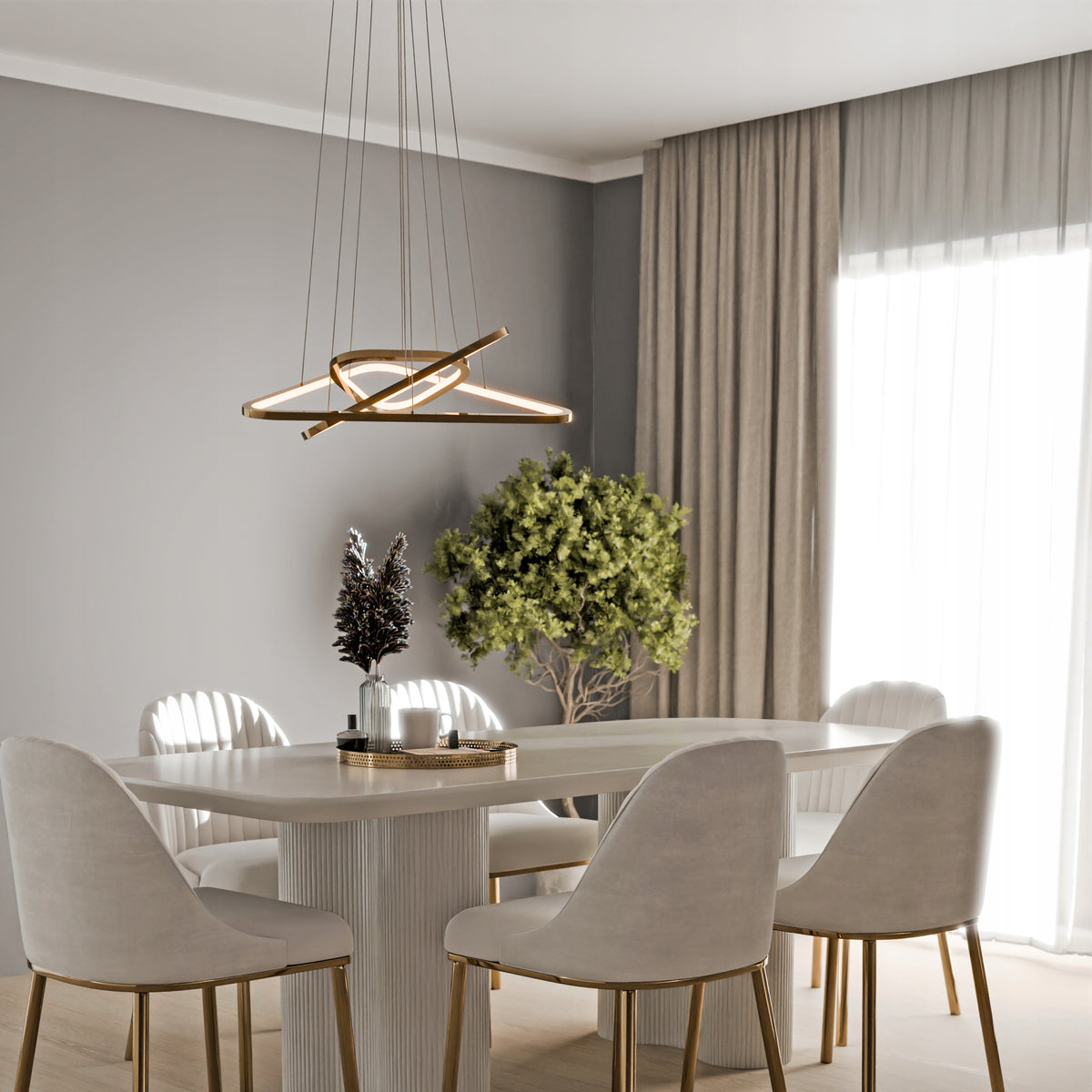 Kancelářské závěsné LED svítidlo 146 W – teplá bílá